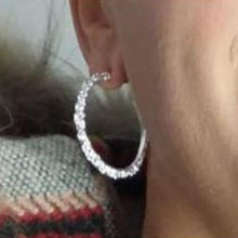 Load image into Gallery viewer, silver hoop earrings
