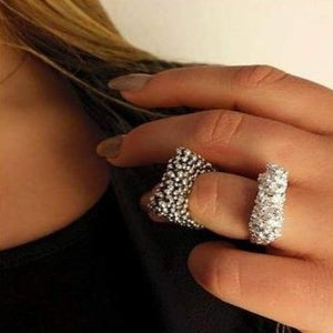 anello in argento barretta fine goccioline. Silver ring 