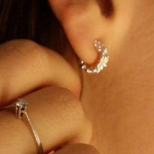 silver earrings