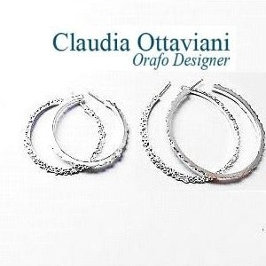 silver rounded earrings